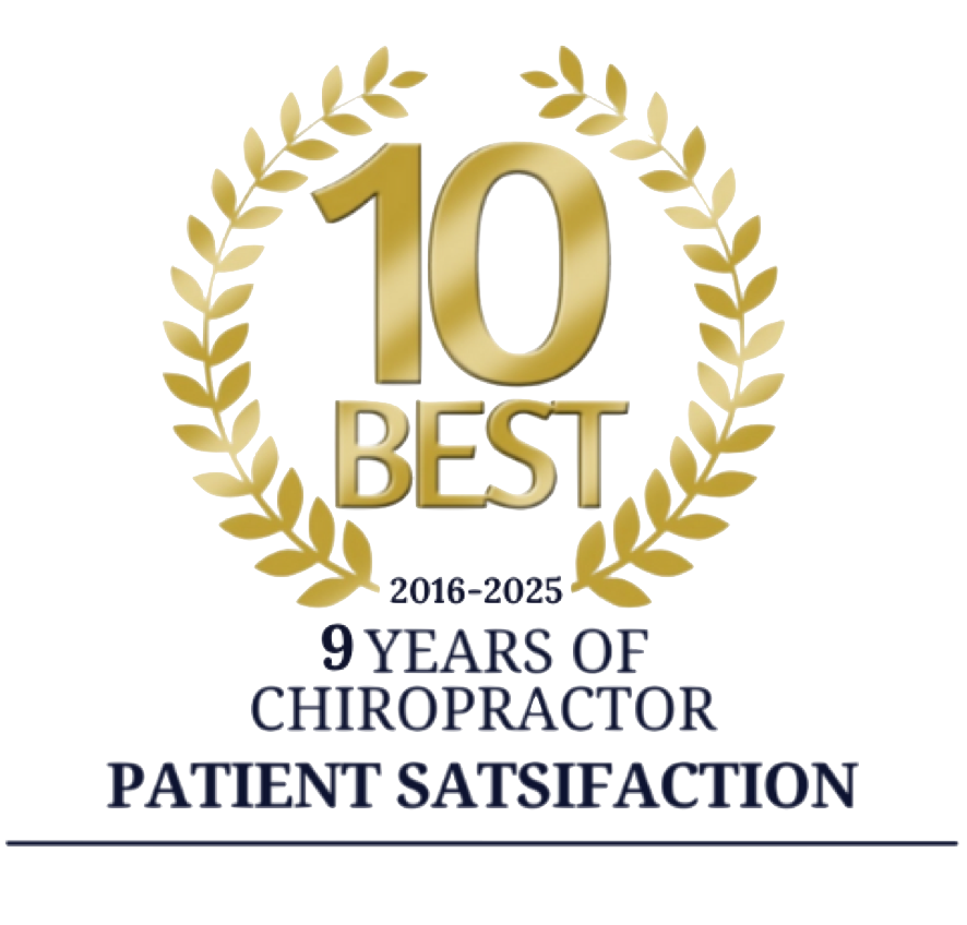 10 BEST – 9 yrs Chiropractor Satisfaction Oakland Spine NJ Badge 9 years of patient satisfaction