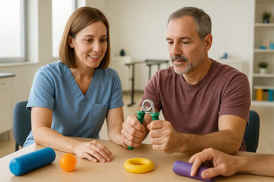 Occupational Therapy Session in Clifton NJ Chiropractor in Clifton NJ providing spinal adjustment for pain relief in a modern clinic setting